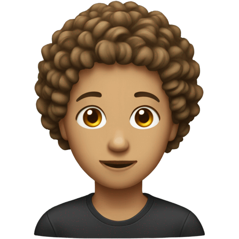 Short hair curly emoji