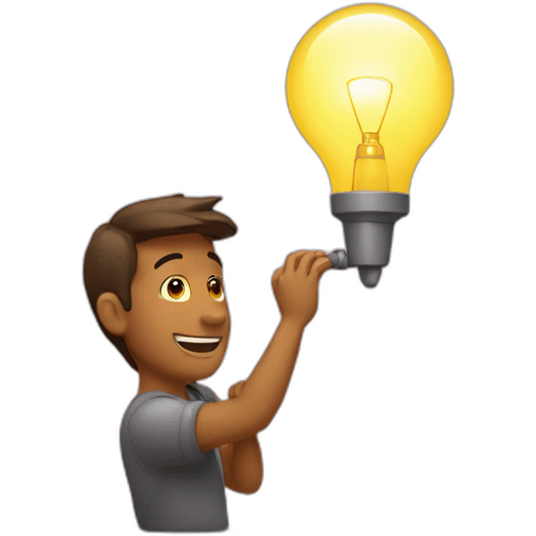 L'amour avec une lampe emoji