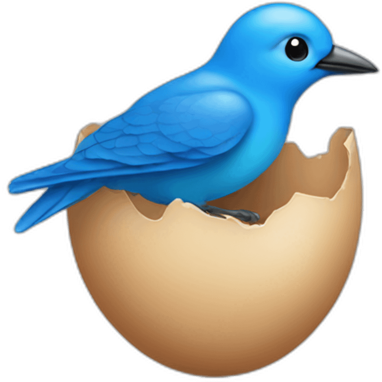 blue bird egg emoji