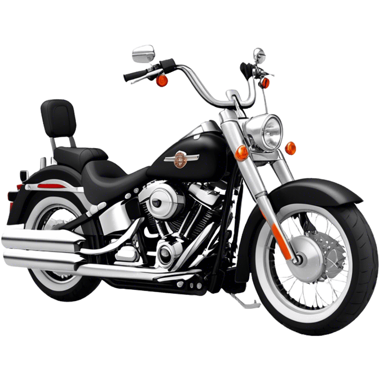 Harley-Davidson Cruiser - Harley-Davidson Softail (Model Year: 2021) (Iconic colour: Black) emoji