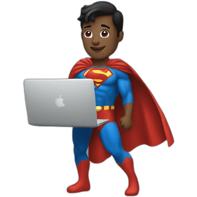 superman with laptop emoji