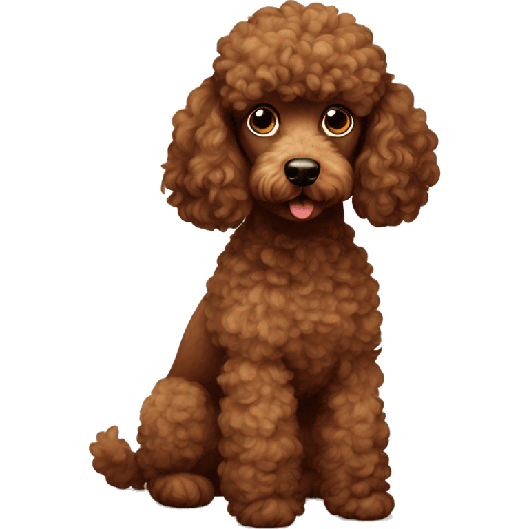 brown poodle emoji