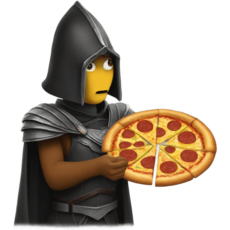 Sauron eating pizza emoji