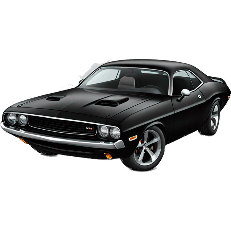 black dodge challenger 1969 emoji