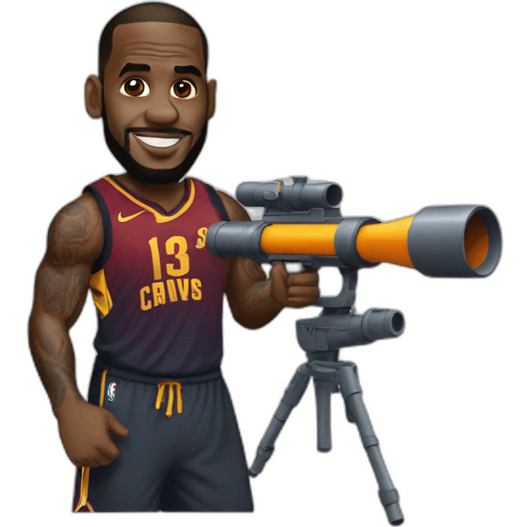 Lebron with a bazooka emoji