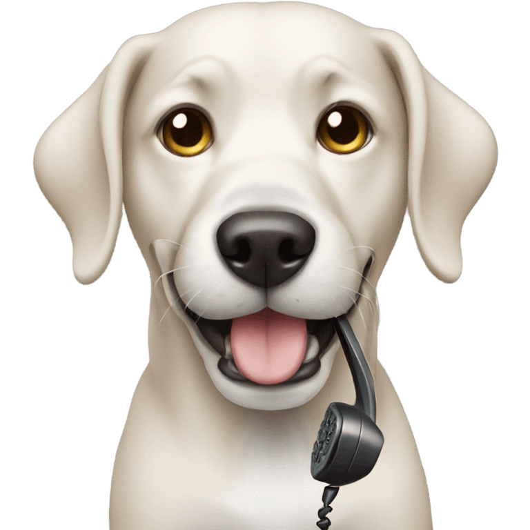 Dog answering phone  emoji