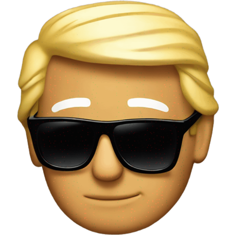 Trump in the sunglasses emoji