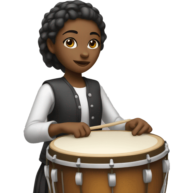 Girl with a drum emoji