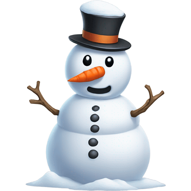 Snowman without nose emoji