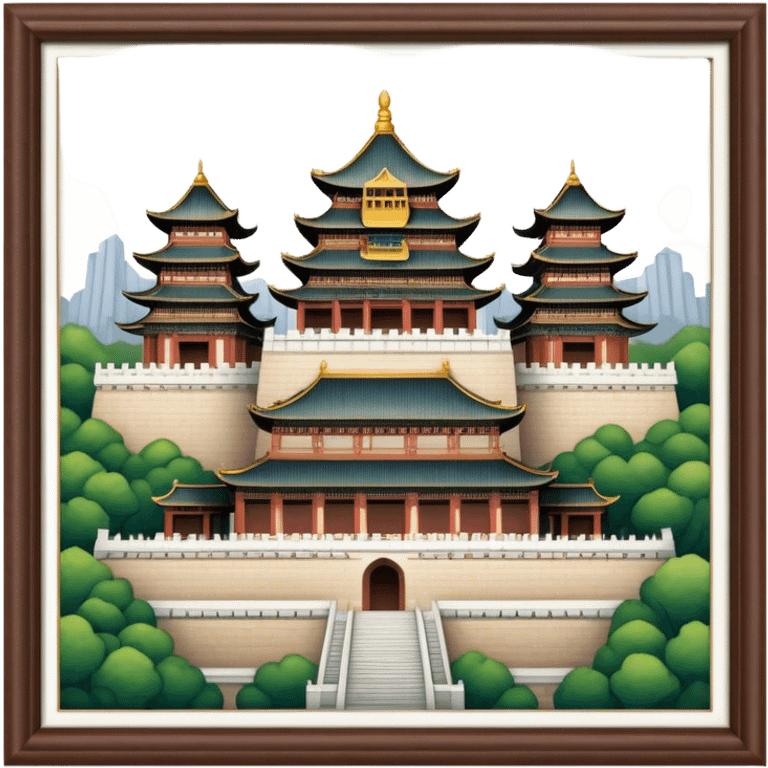 Cinematic Realistic Imperial City of Hu·∫ø Landmark Emoji, showcasing historic palaces and temples rendered with intricate textures and regal, soft lighting. emoji