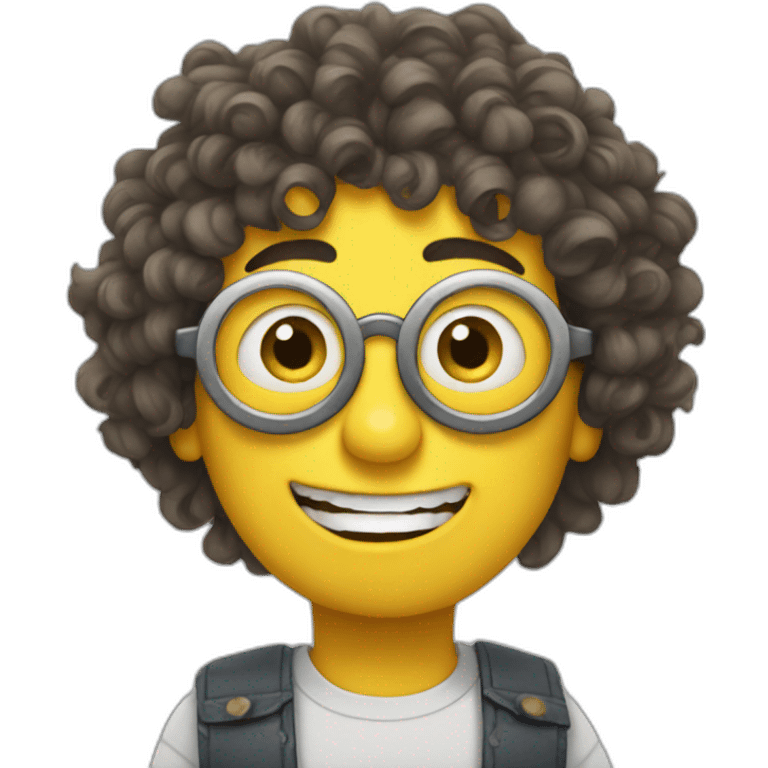 minion with curly hair emoji