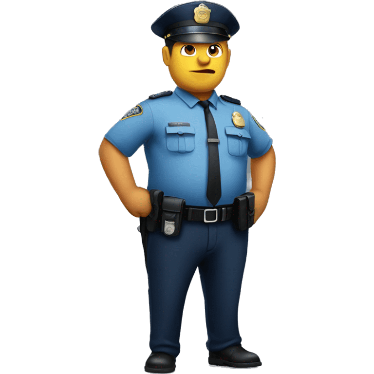 Policemen with big belly emoji