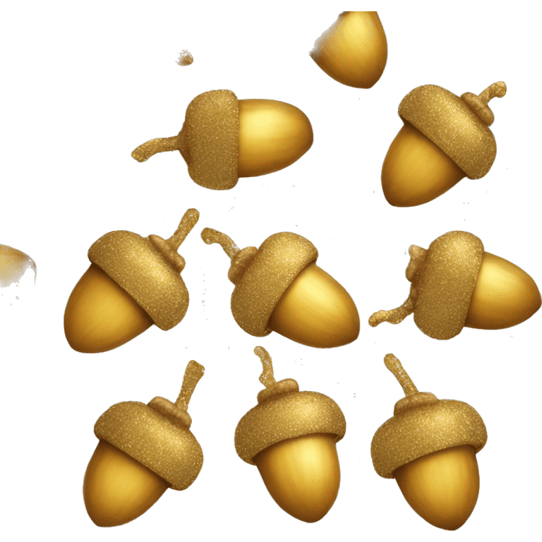 SINGLE sparkling gold acorn emoji