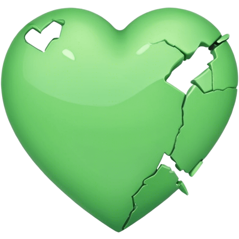 Light green heart break emoji