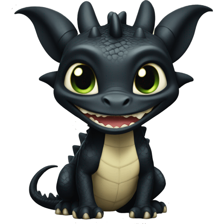 Toothless the dragon  emoji