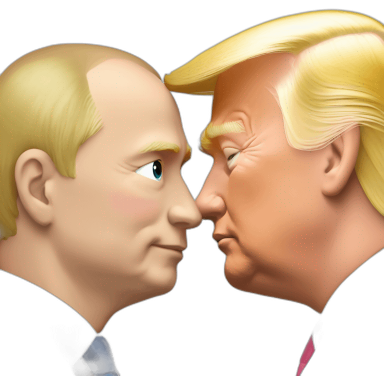 trump-and-putin-kissing,-lgbtq+ friendly, positivity, inclusiveness emoji