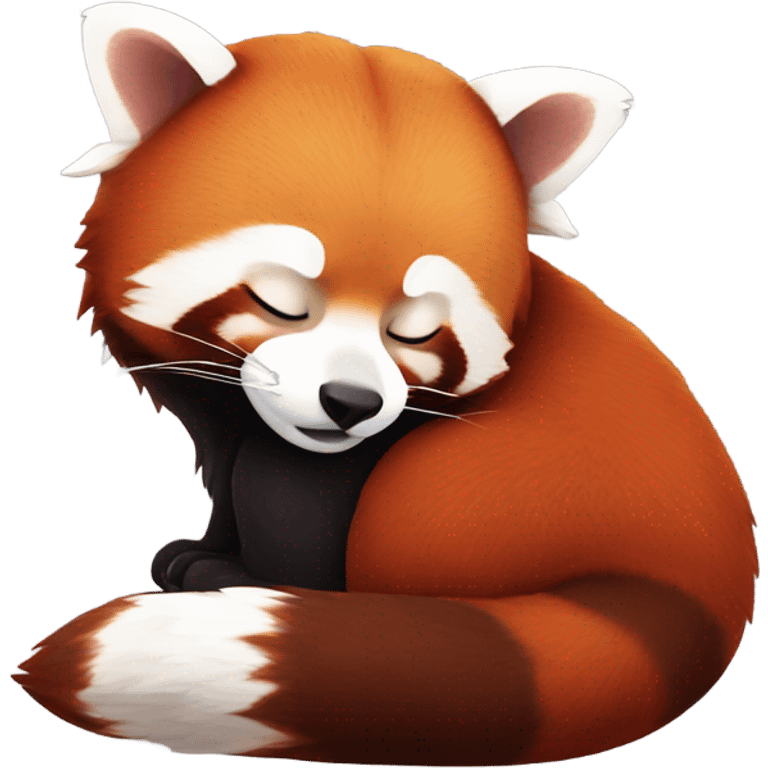 red panda sleeping emoji