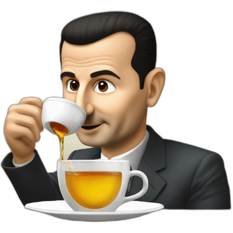 Bashar al-Assad drinks tea emoji