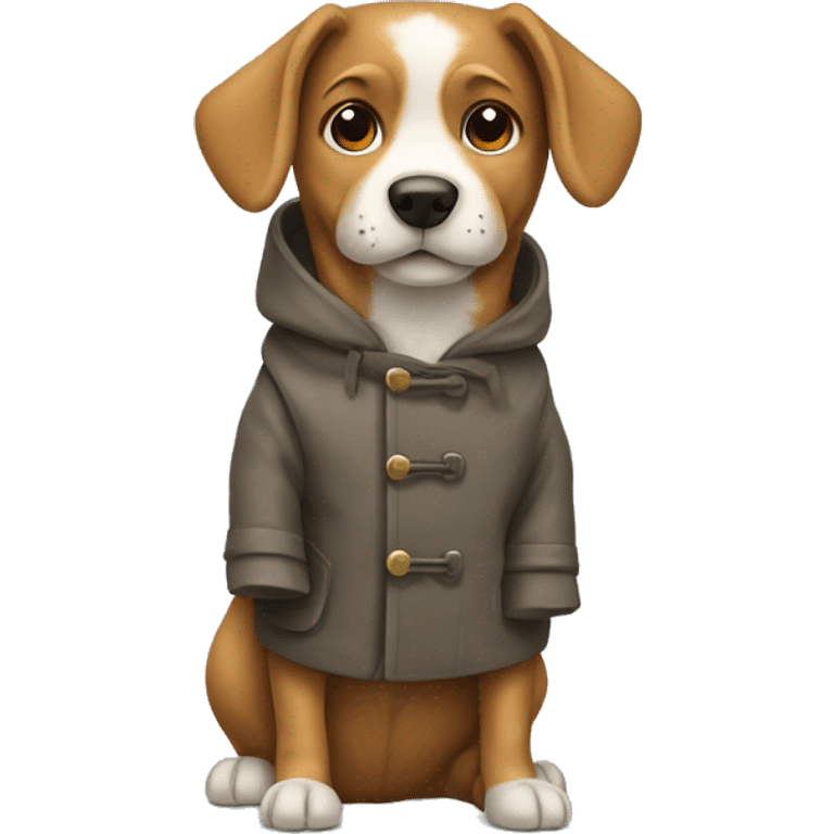 dog wearing a coat emoji