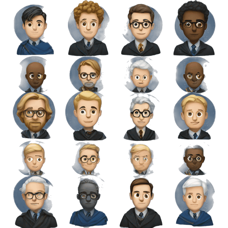 white men, professor, ravenclaw  emoji