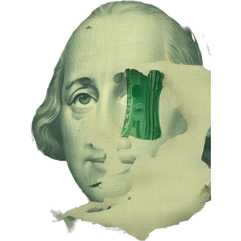 Damaged dollar note emoji