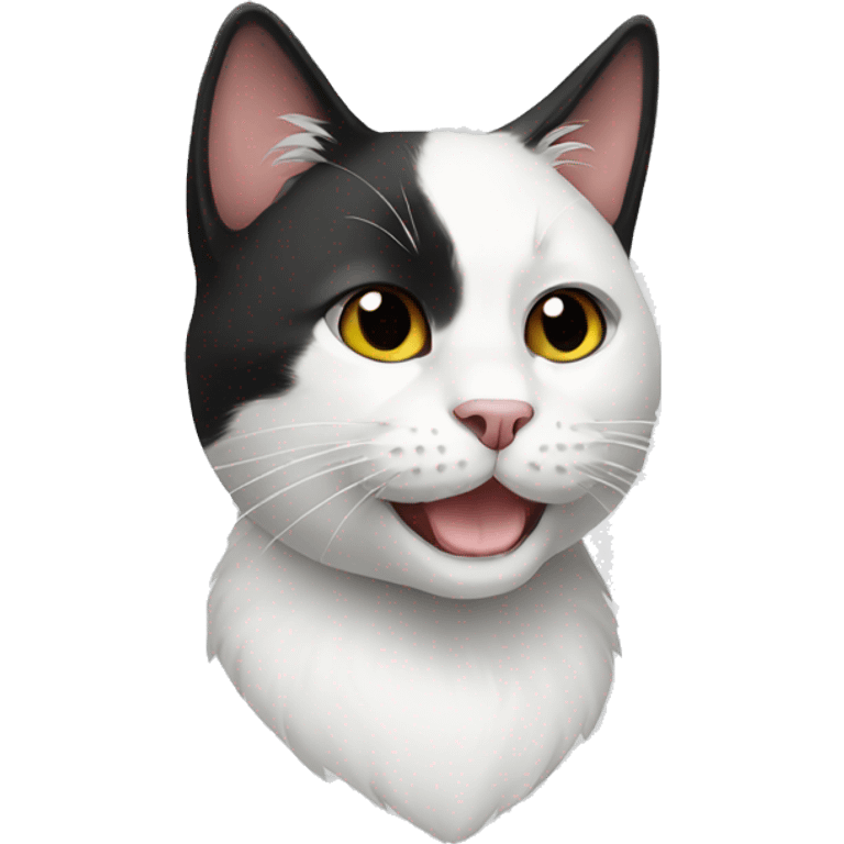 White and black cat emoji