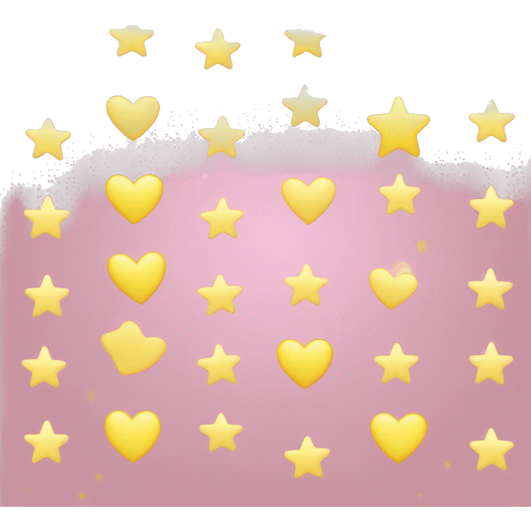 Light pink heart with light yellow stars emoji