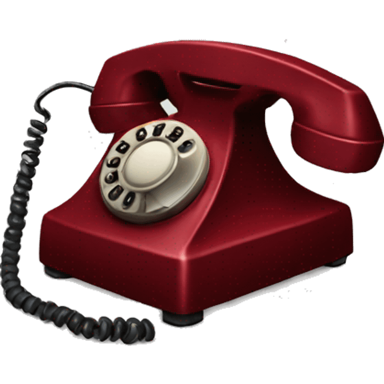 50's dark red telephone emoji