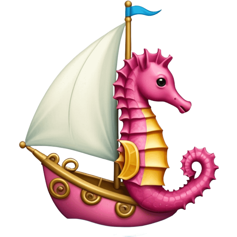 Rosa seahorse with a sail emoji