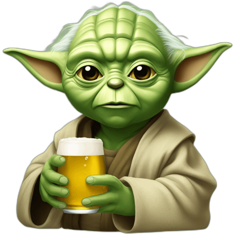 Yoda boit une bière emoji