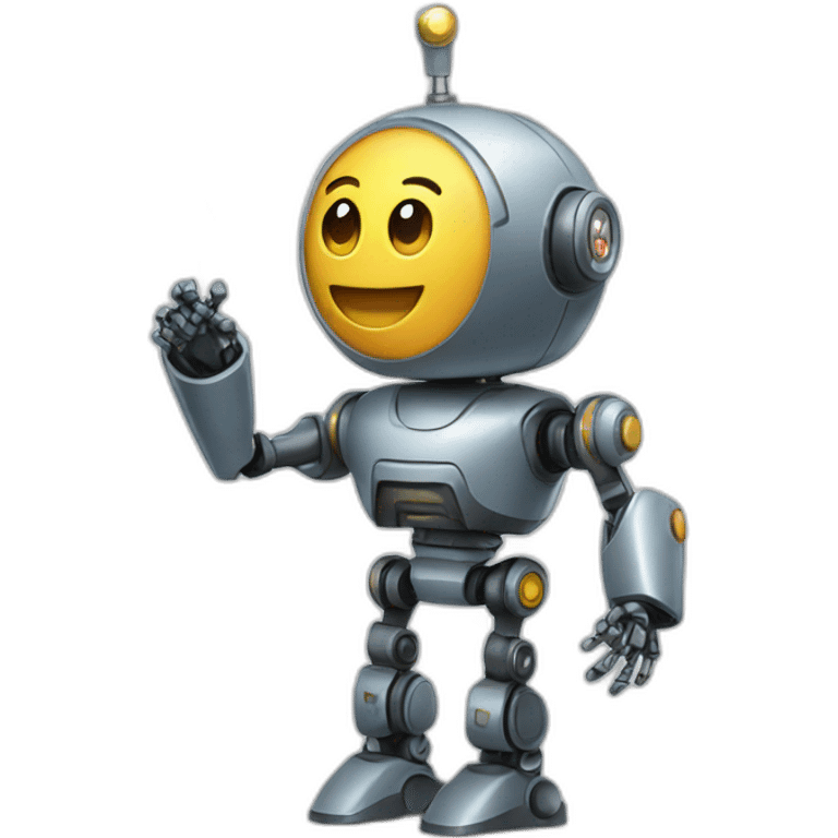 robot holding star fireworks emoji