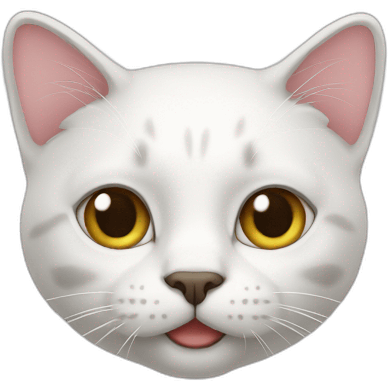 Cat white emoji