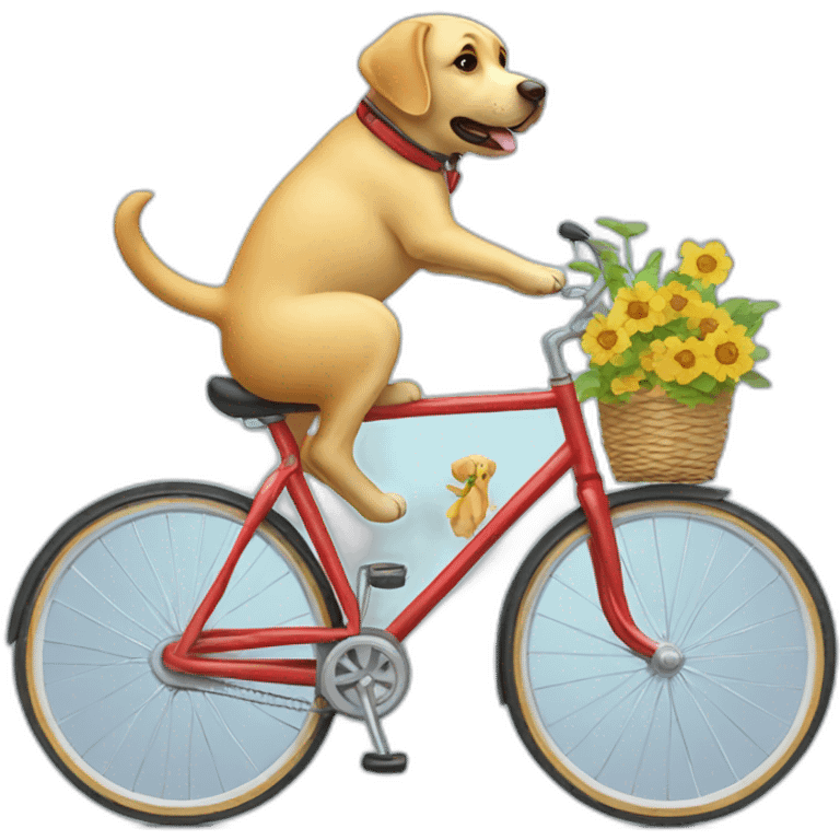 Labrador ON A BICYCLE emoji