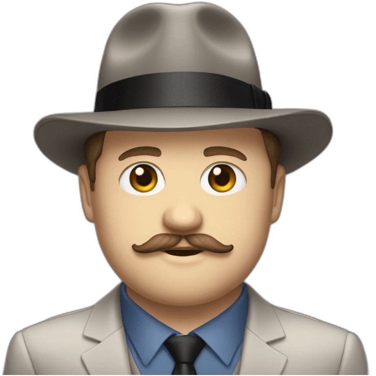 Paul Walter Hauser fedora suit mustache emoji