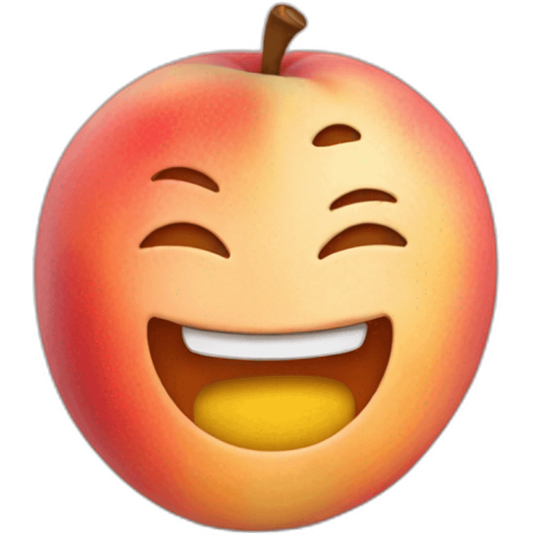 create emoji in peach fruit character emoji