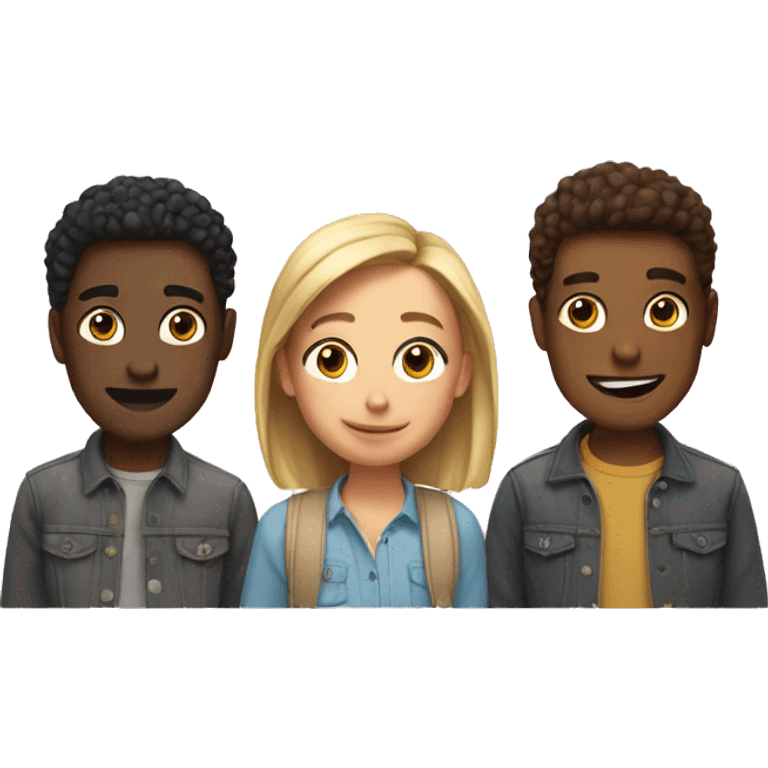 Three friends emoji