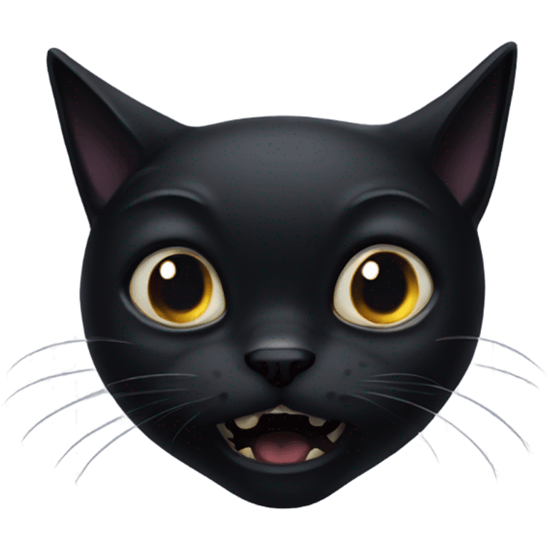 scared gothic black cat  emoji