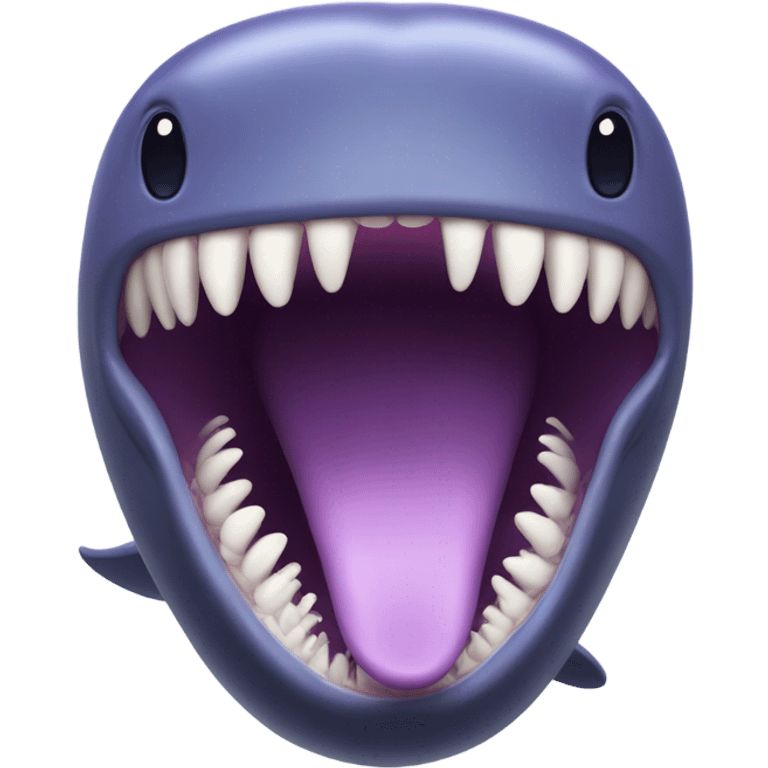 purple sperm whale with open mouth emoji