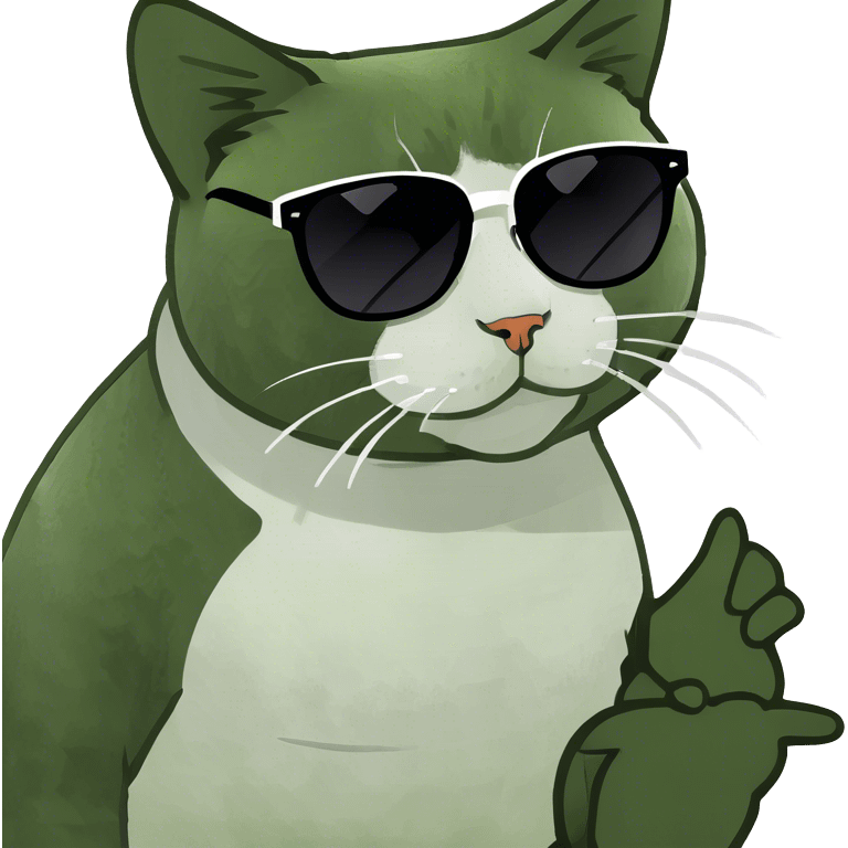 Cat with sunglasses emoji