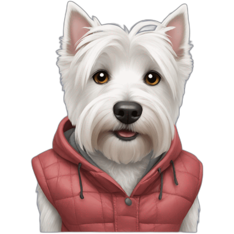 Westie in clothes emoji