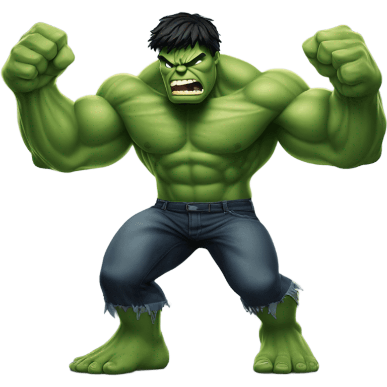 Incredible Hulk smashing emoji