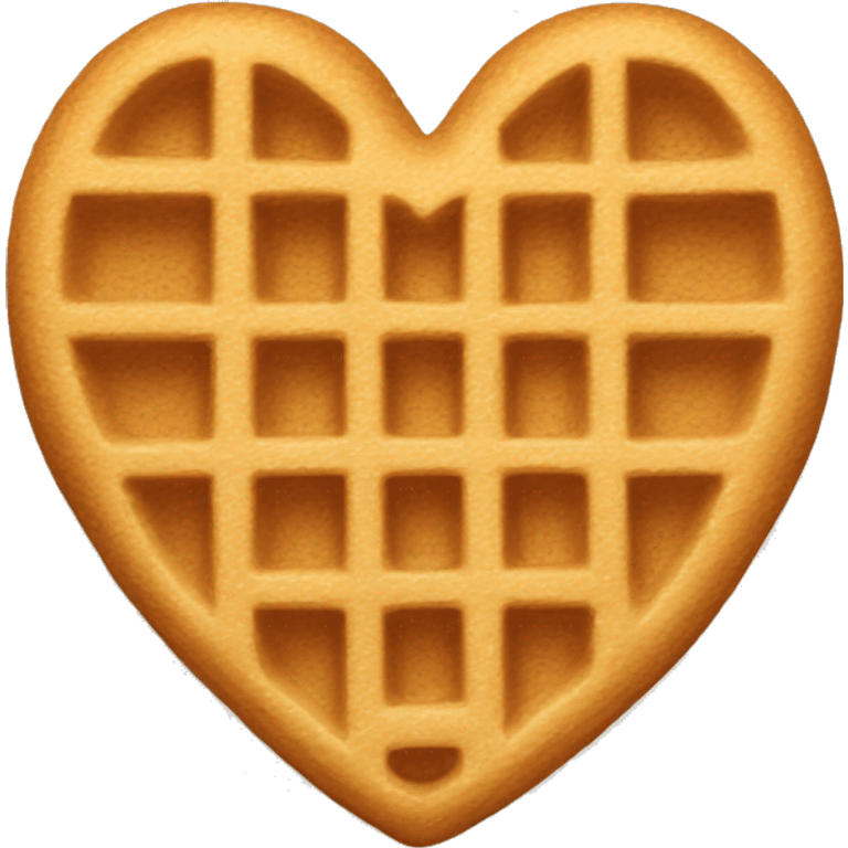 Beige heart waffle emoji