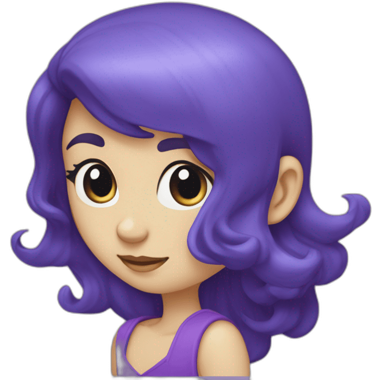 Cœur bleu et violet mélanger emoji