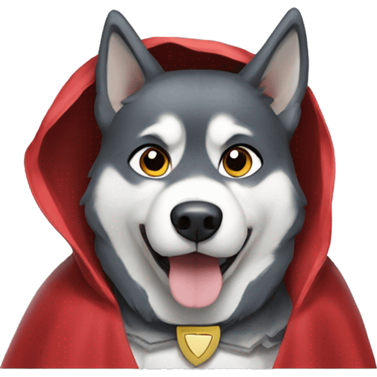 Husky Dog wearing a cape  emoji