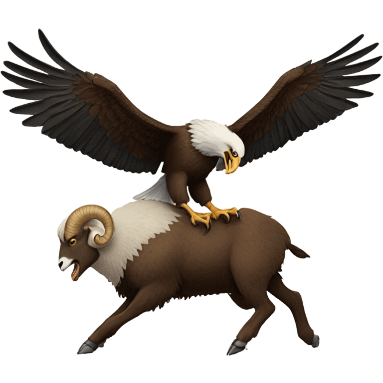 Eagle beating a ram emoji