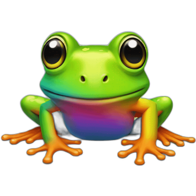 rainbow frog emoji