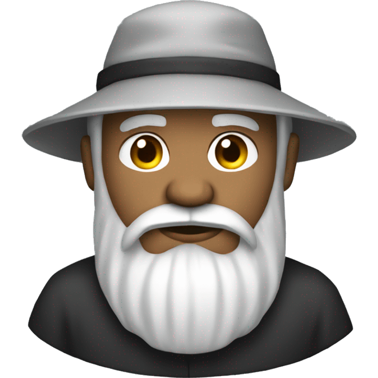 sensei with beard and hat .should look old emoji