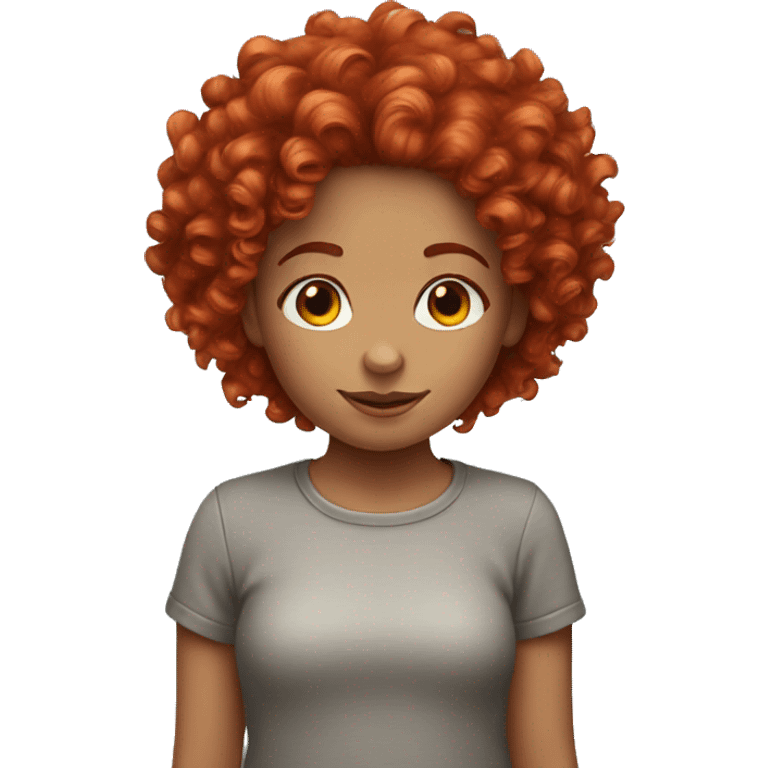 Red curly hair girl  emoji