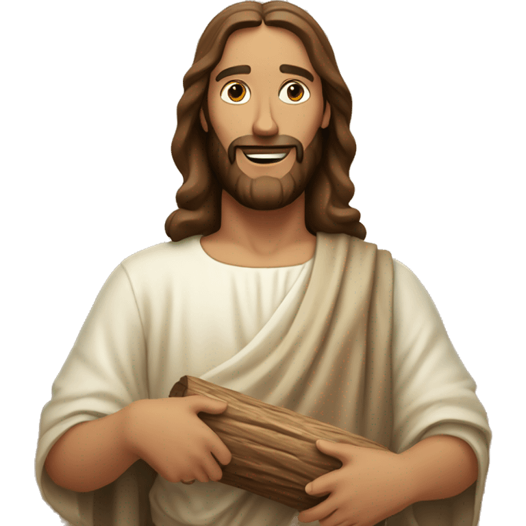 jesus holding wood emoji