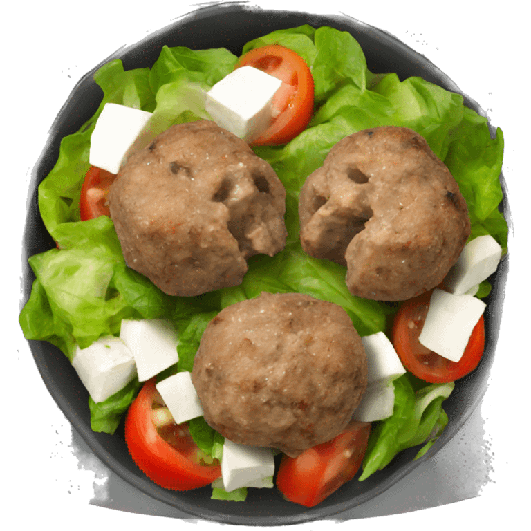 greek meatball salad emoji